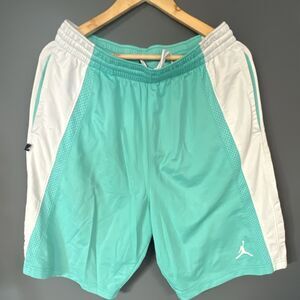 Jordan Dri-Fit Men's Turquoise White Mesh Athletic Shorts Size L